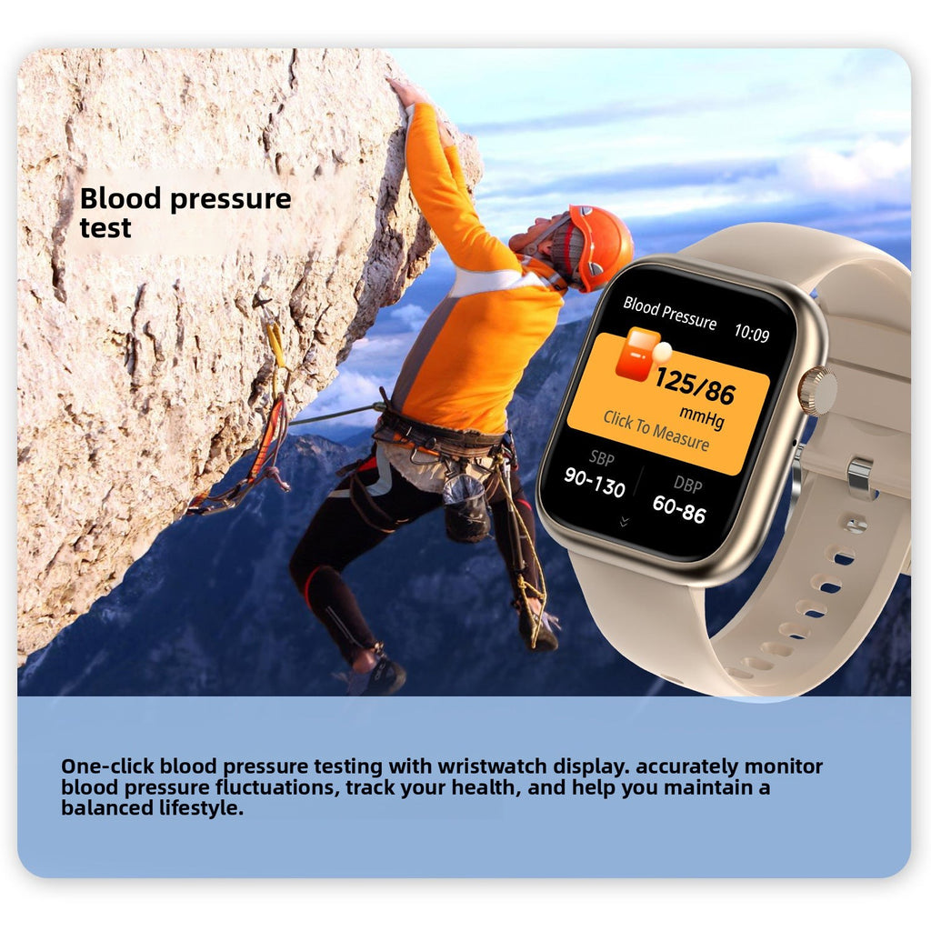 G104Smart Watch1.83inch Bluetooth Call True Heart Rate Pedometer Sleep Stress Monitoring Sports Watch