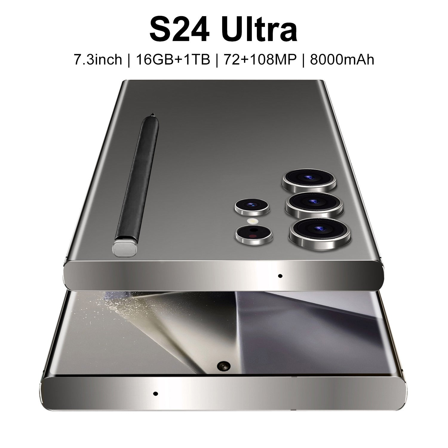 Global Mobile Phones S24 Ultra  2+16 High-end7.3Inch Large Screen1300Pixel Android8 Hd