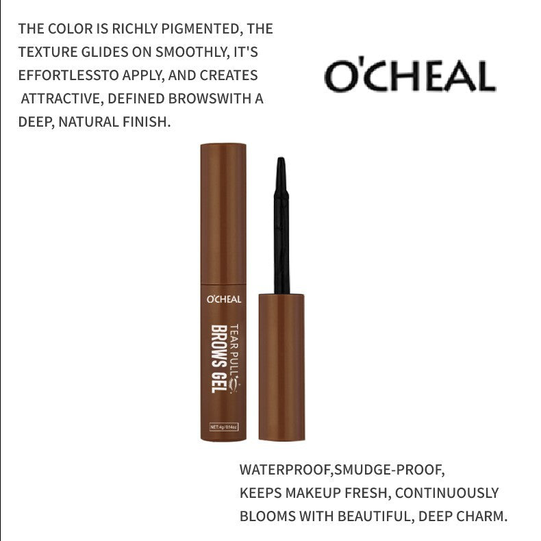 Ouqianya Peel-off Eyebrow Dye Cream Waterproof Sweatproof Long-lasting 3D One-line Eyebrow Packaging