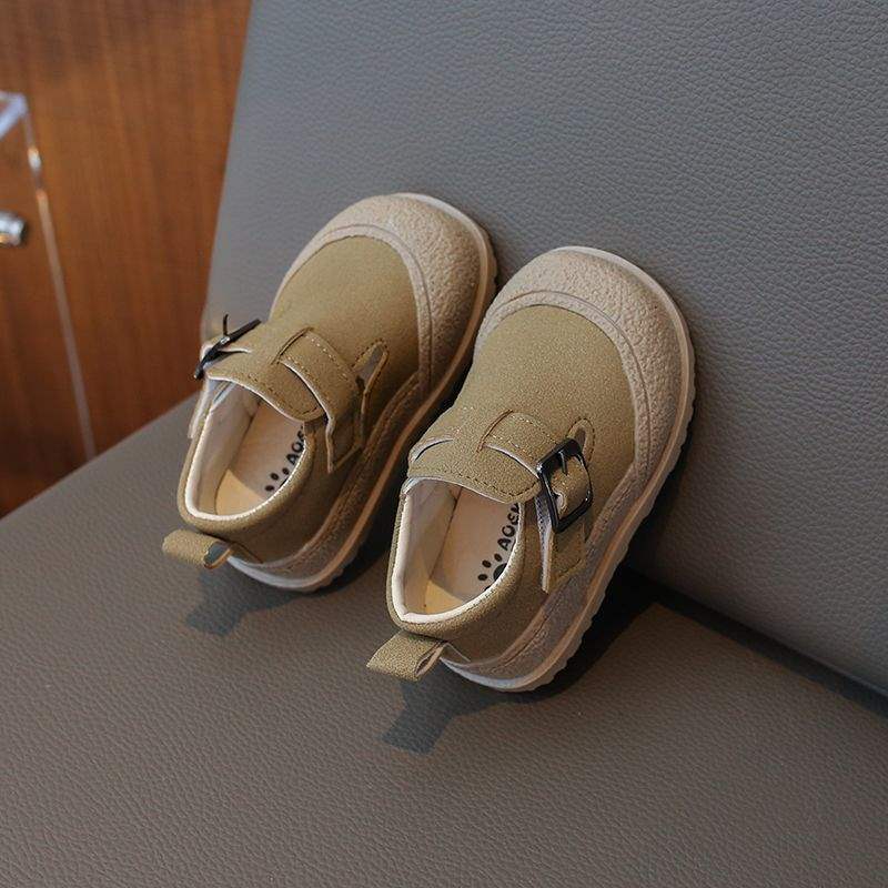 Baby Leather Shoes for Girls, Toddler Walking Shoes, Birkenstock Style, Soft Sole, British Style2025Spring and Autumn Boys' Loafers Trendy