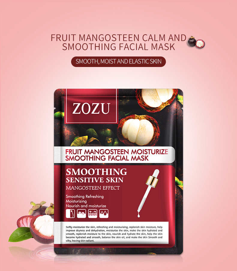 Cross-border Plant and Fruit Face Mask25g  Red Pomegranate Mango Oligopeptide Moisturizing Mask Export Manufacturer Wholesale