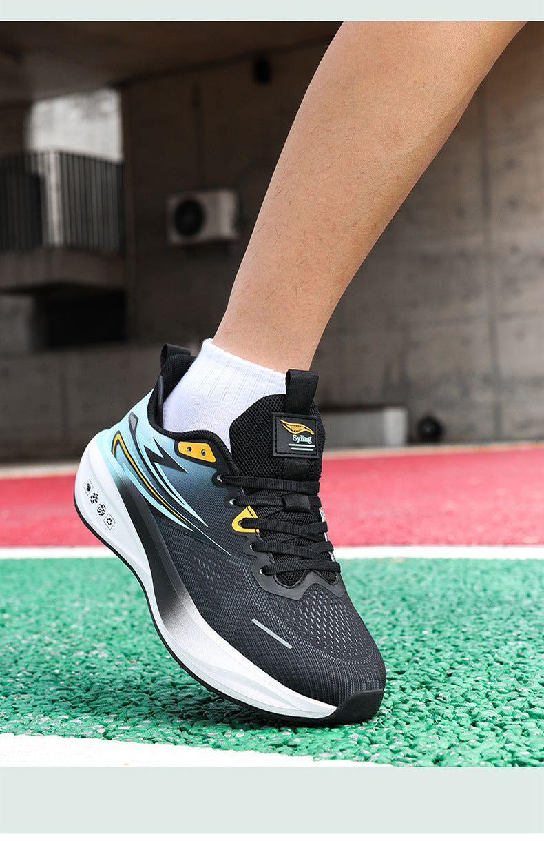 Summer New Jacquard Mesh Wear-resistant Breathable Sports Shoes Casual Comfortable Men's High Elastic Cushioning Youth Running Shoes