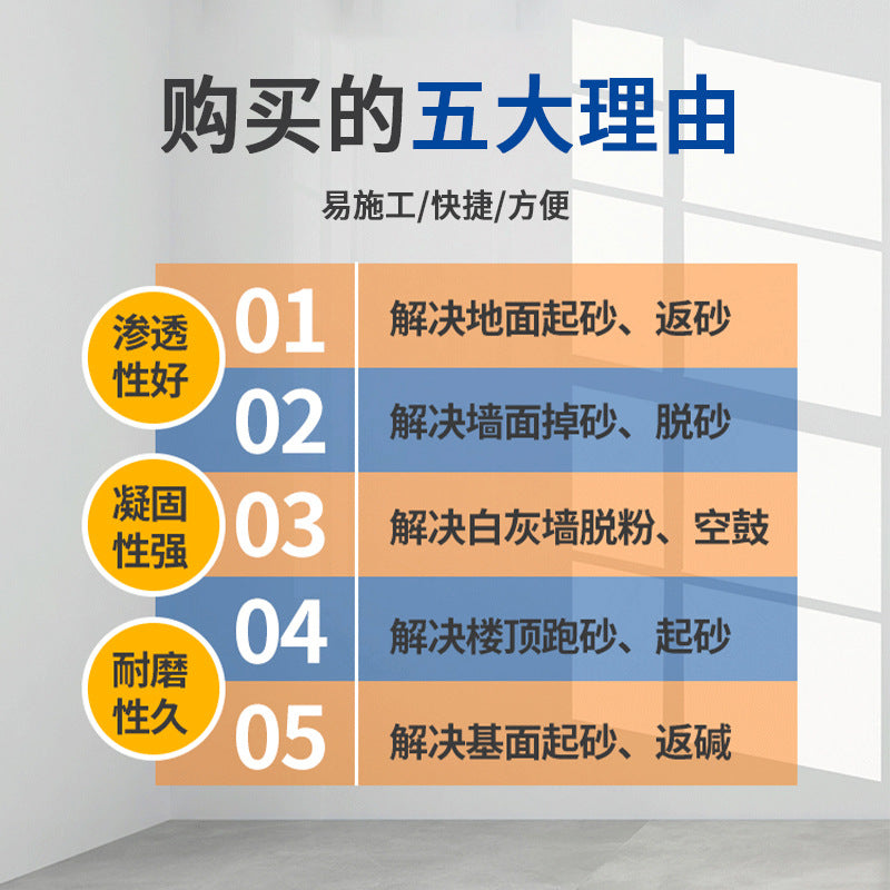 King Kong Sand Fixing Agent Concrete Interface Agent Anti-Sand Anti-Dust Anti-Powder Strong Bonding Anti-Alkali Cement Sand Fixing Agent