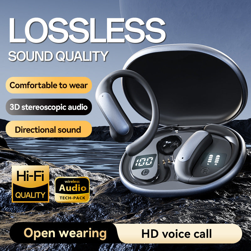 Popular M134Digital Display Ear-Hook Headphones Private Model High Appearance Long Battery Life Wireless Bluetooth Headphones