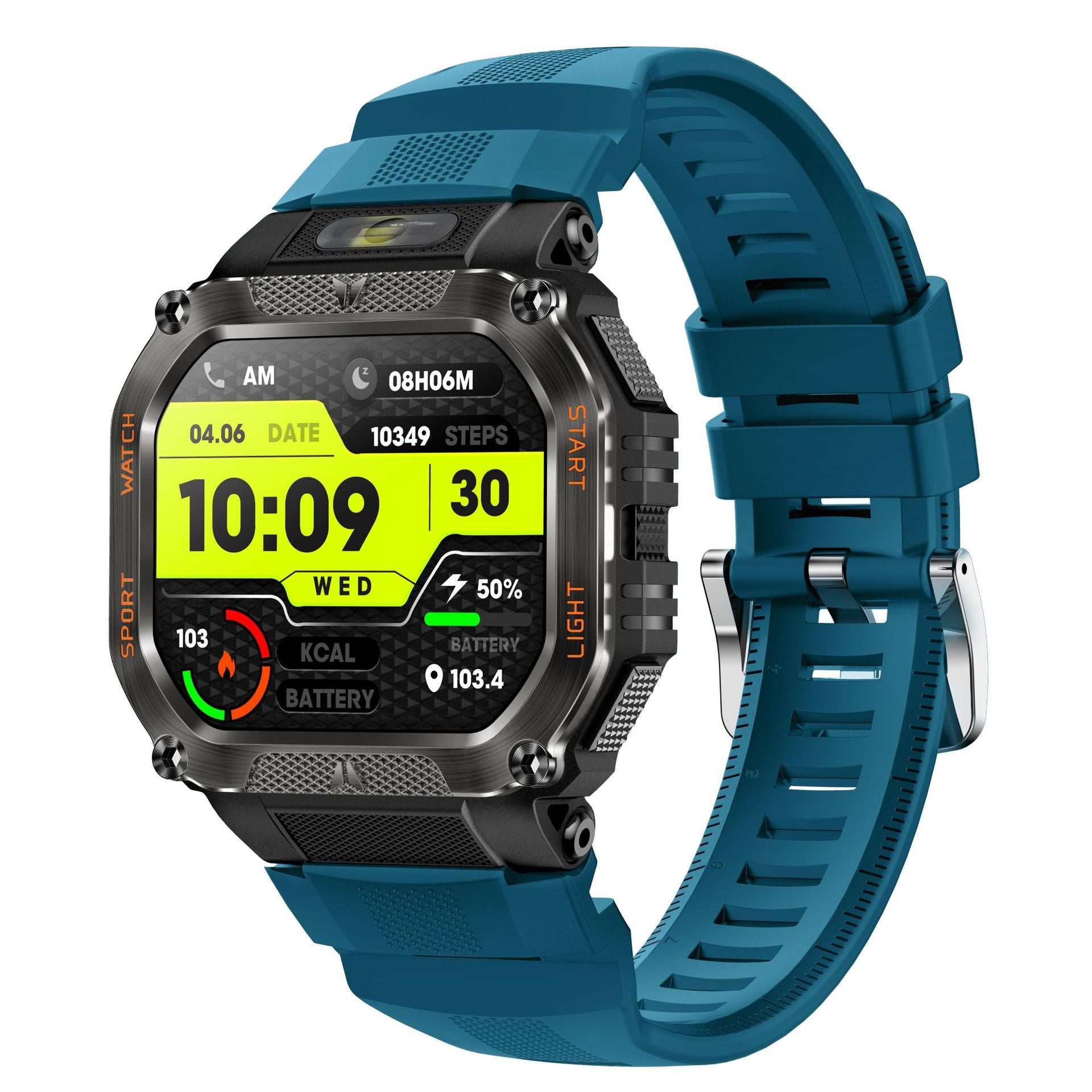 HT34Smart Watch Bluetooth Call True Heart Rate Step Sleep Monitoring3ATM Waterproof Outdoor Sports Three-Proof