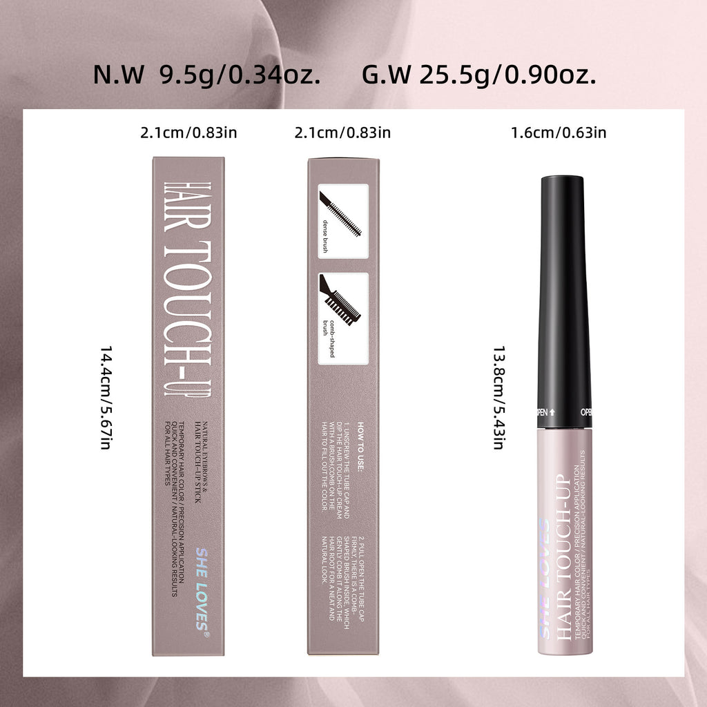 sheloves White Hair Color Stick Covers Gray Roots Non-Staining Waterproof Hair Stick