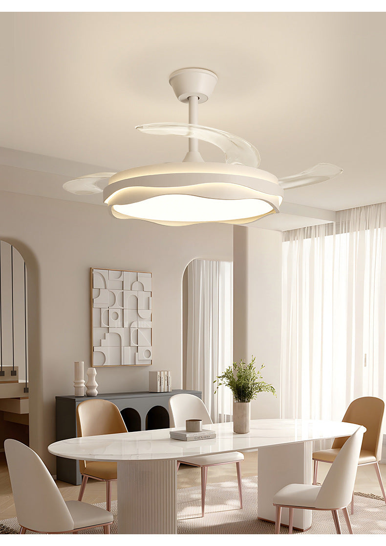 Invisible Fan Lamp Restaurant Chandelier2025New high-end fan light Zhongshan lighting for living room and bedroom ceiling fan light