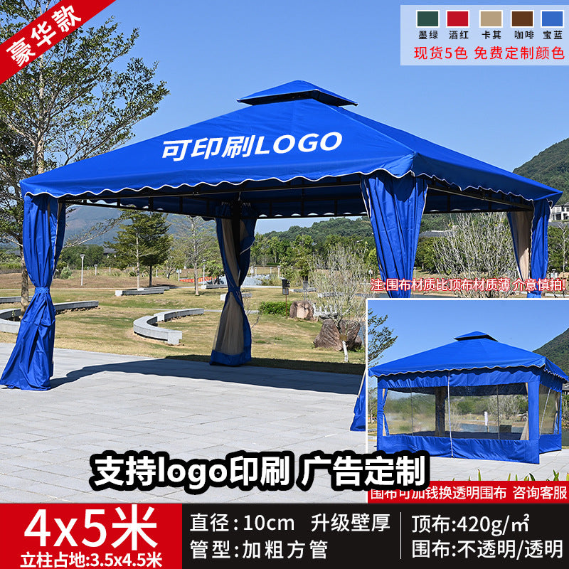 Outdoor Sunshade Canopy Rain Shelter Courtyard Garden Villa Four-legged Pavilion Advertising Event Large Roman Tent Umbrella Wholesale