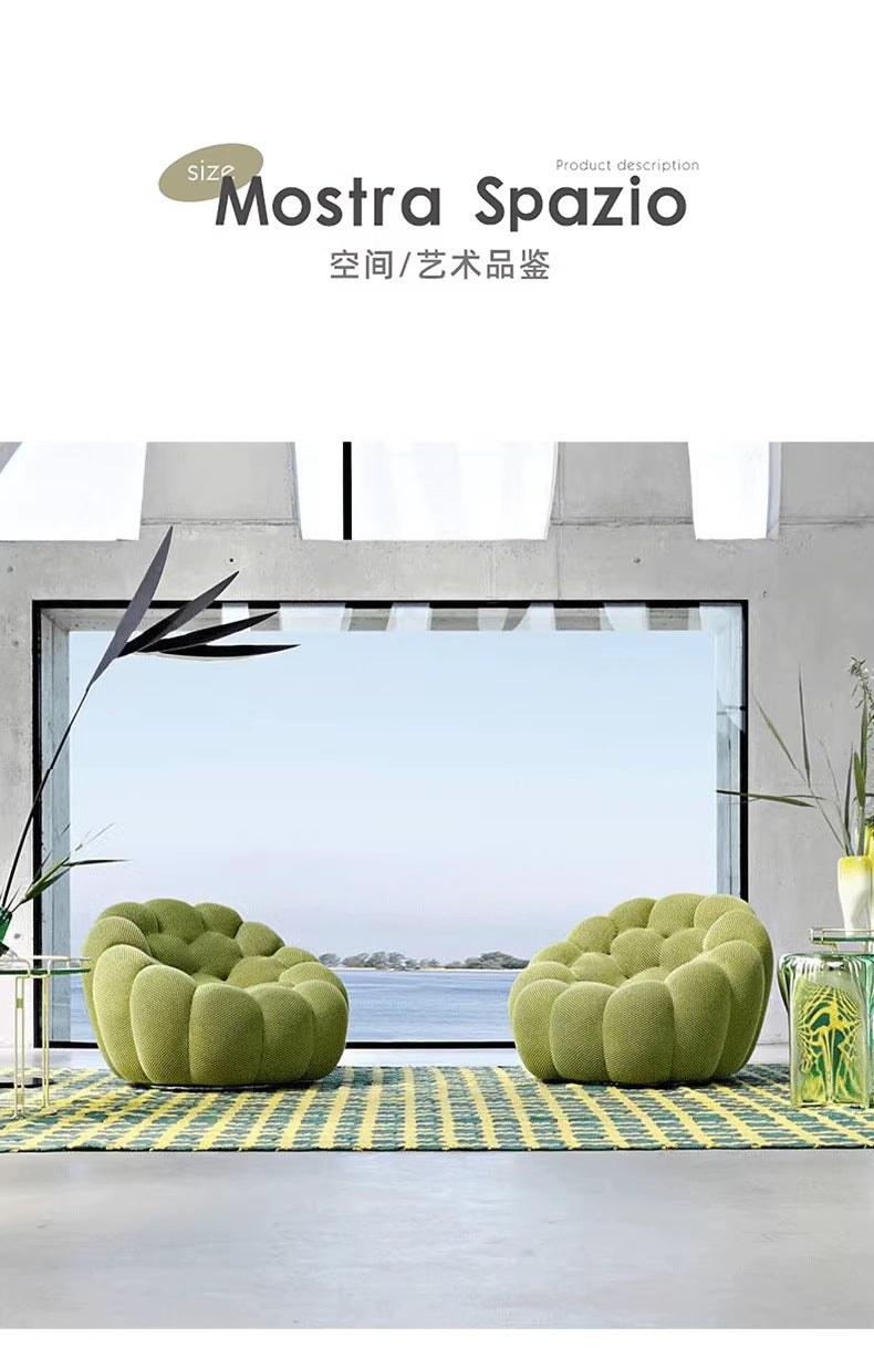 Nordic Minimalist Designer Bubble Sofa Single Double Three Person Complete Roche Bobois Personalized Villa Compressed Football Sofa Shipping and tax not included