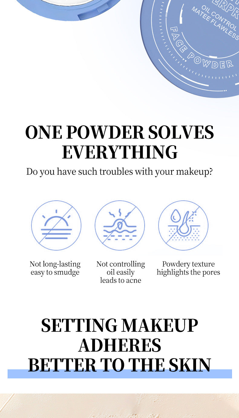 OCHEAL Ouqianya Oil Control Powder Long-lasting Waterproof Matte Setting Powder10g Packaging