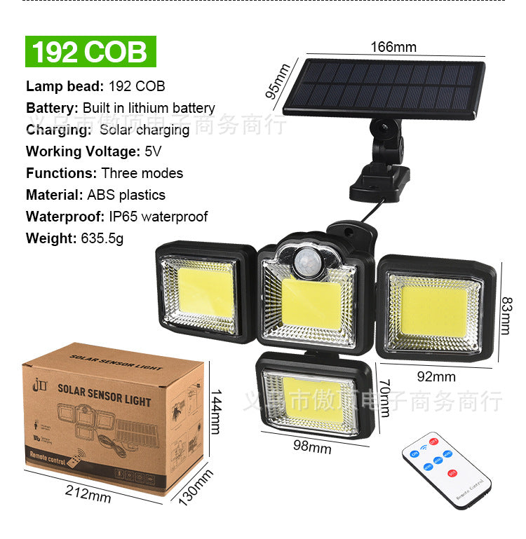 New Solar Wall Light Split Body Sensor Street Light Remote Control Garden Light LED Waterproof Garden Light