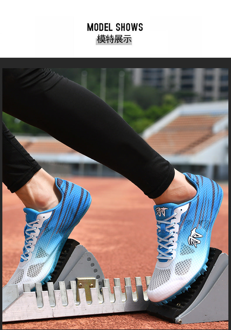 New Track and Field Spikes Men's Full Palm Carbon Plate7Student Physical Education Training Running Shoes for Long Jump and Middle Distance Running for Women