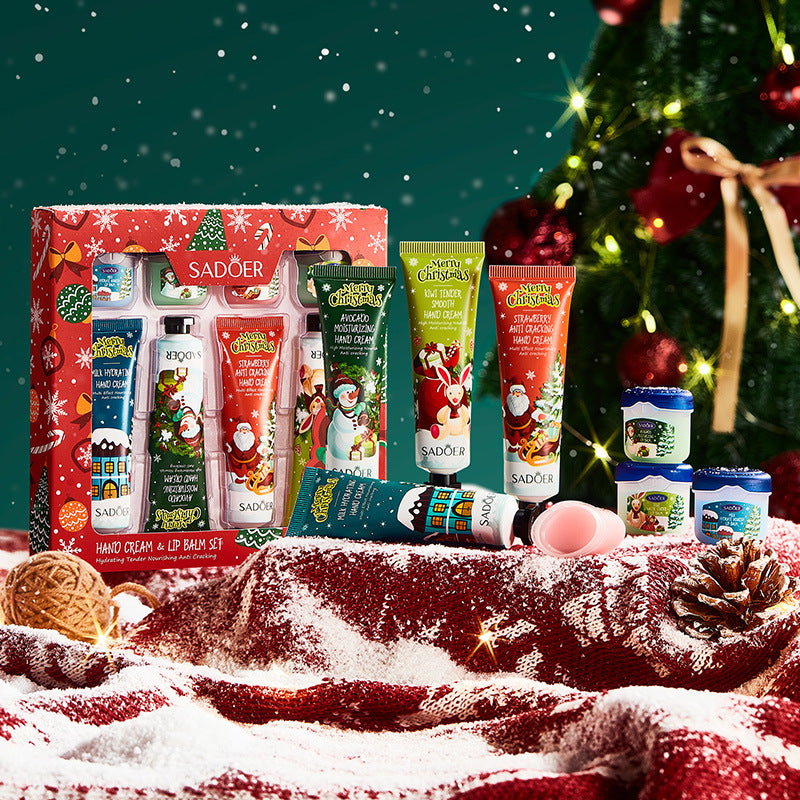 Full English Christmas Moisturizing Anti-Chapped Hand Cream Five-Piece Set SADOER Autumn and winter hand cream  foreign trade wholesale