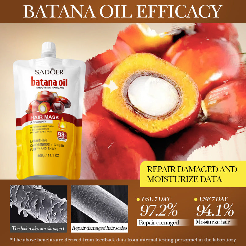 Batahana Nourishing Hair Mask SADOER Soothing and Moisturizing Conditioner Sachet Cross-Border Wholesale
