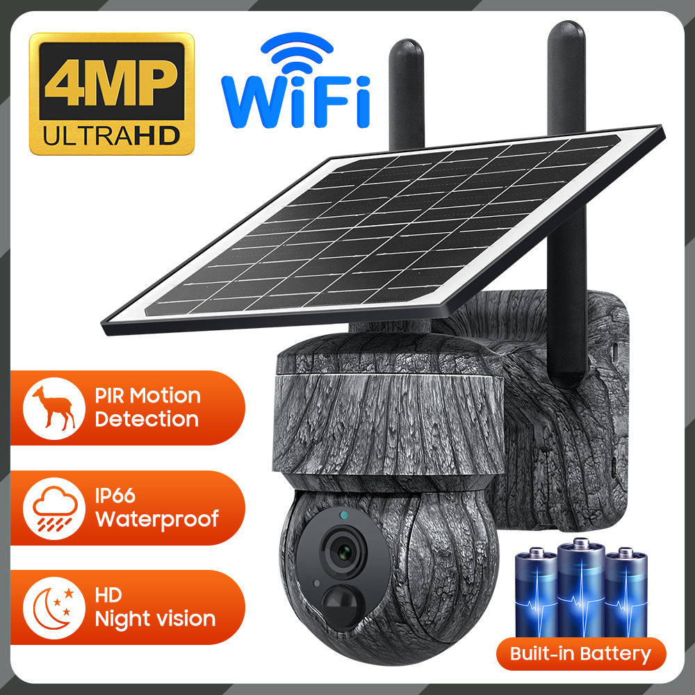 Factory direct sale outdoor camouflage solar waterproof surveillance camera night vision4G Wireless WIFI