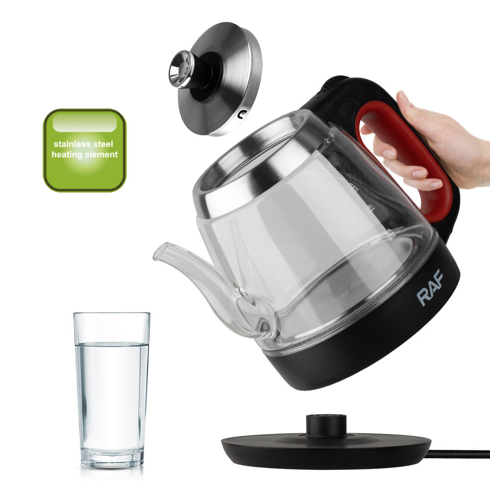 European Standard High Borosilicate Glass Blue Light Electric Kettle Household Health Kettle Automatic Power-off Anti-dry Boiling Kettle 1.2L