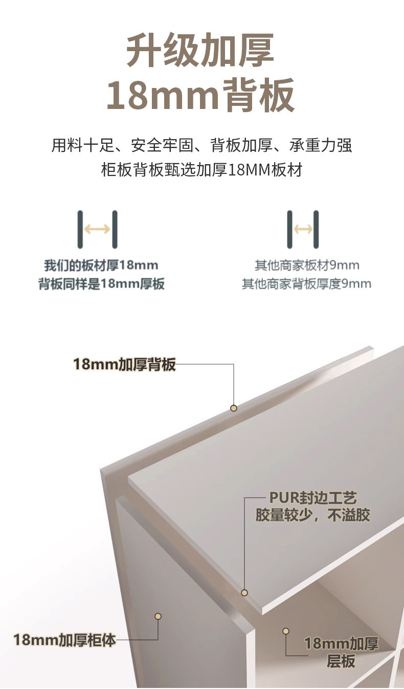 Modern Minimalist Home Living Room Sideboard Wine Cabinet Integrated Wall Cabinet Floor-standing Wall-mounted Storage Cabinet Glass Wine Cabinet Customization