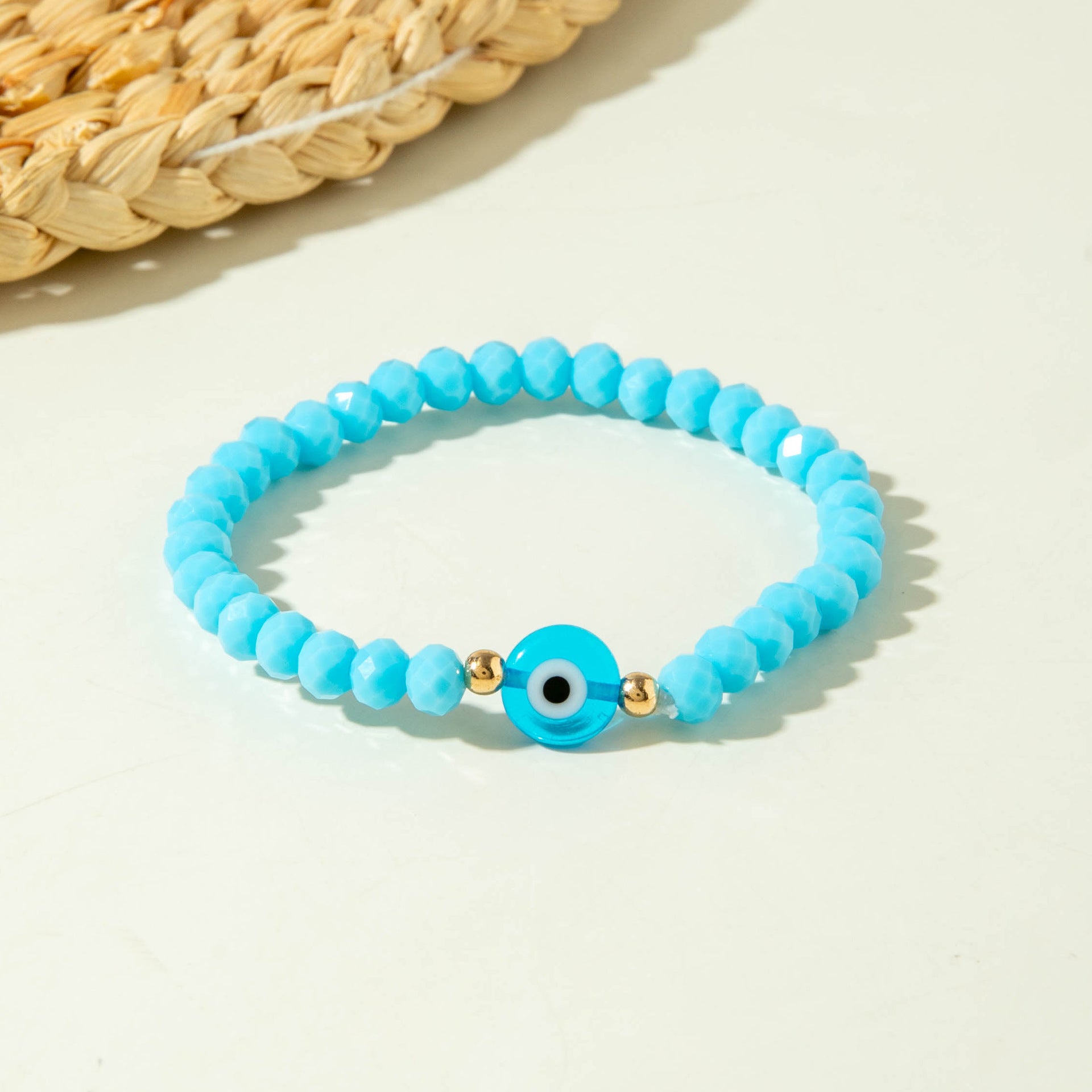 European and American Style Bracelet Colorful Devil's Eye Beaded Bracelet Simple Glass Eye Bracelet Wholesale