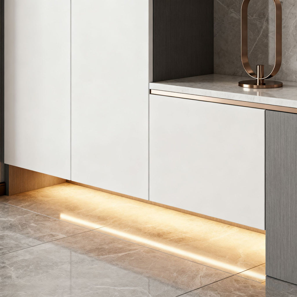 Custom Full Aluminum Shoe Cabinet for Home Entrance, Integrated Bench and Large Capacity Storage for Living Room Entryway Design