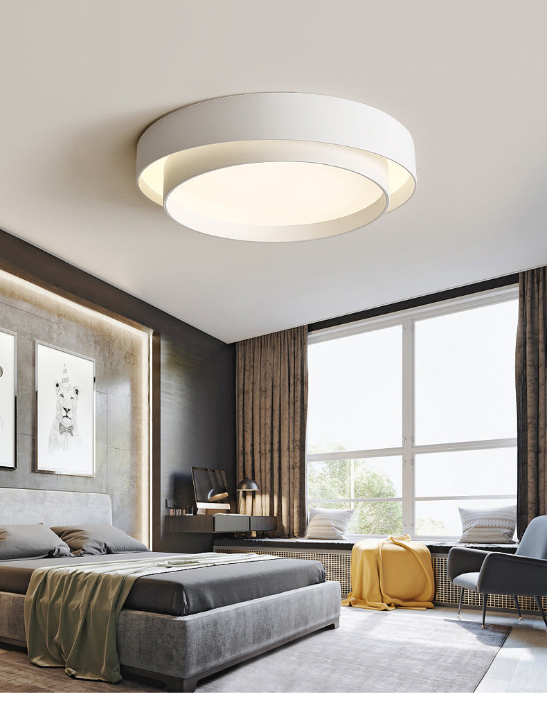 Nordic Bedroom Lamp Round Modern Simple Room Lamp Creative Living Room Lamp Home Elegant Iron Art led Ceiling Lamp