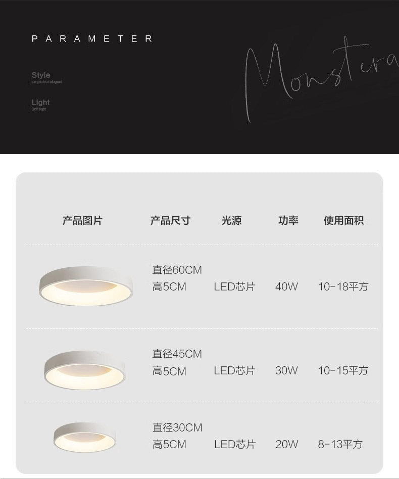 Master Bedroom Light Eye Protection Round Master Bedroom Light LED Ceiling Lamp Artistic Minimalist Full Spectrum Zhongshan Lighting Internet Celebrity Model
