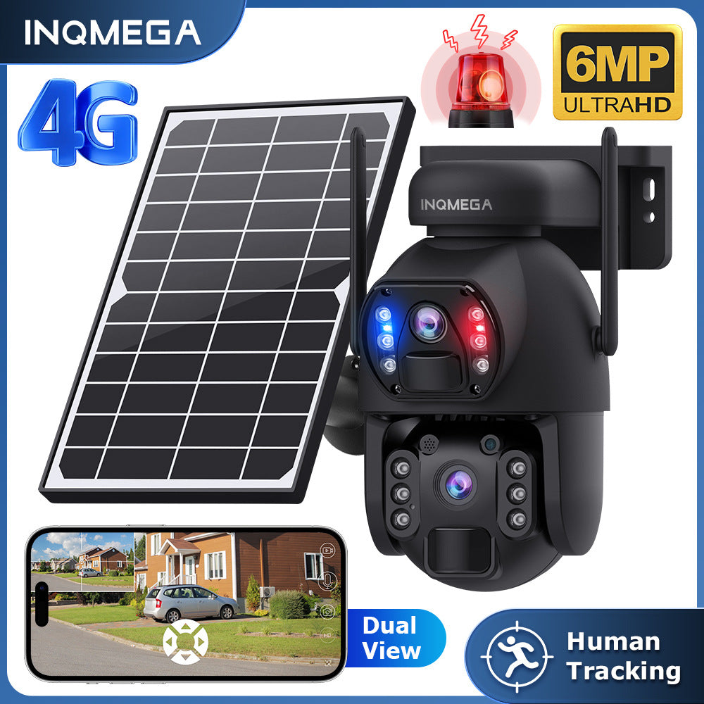 In-stock Solar Camera Dual Lens4G Outdoor HD Surveillance202x Zoom Camera Intelligent Surveillance