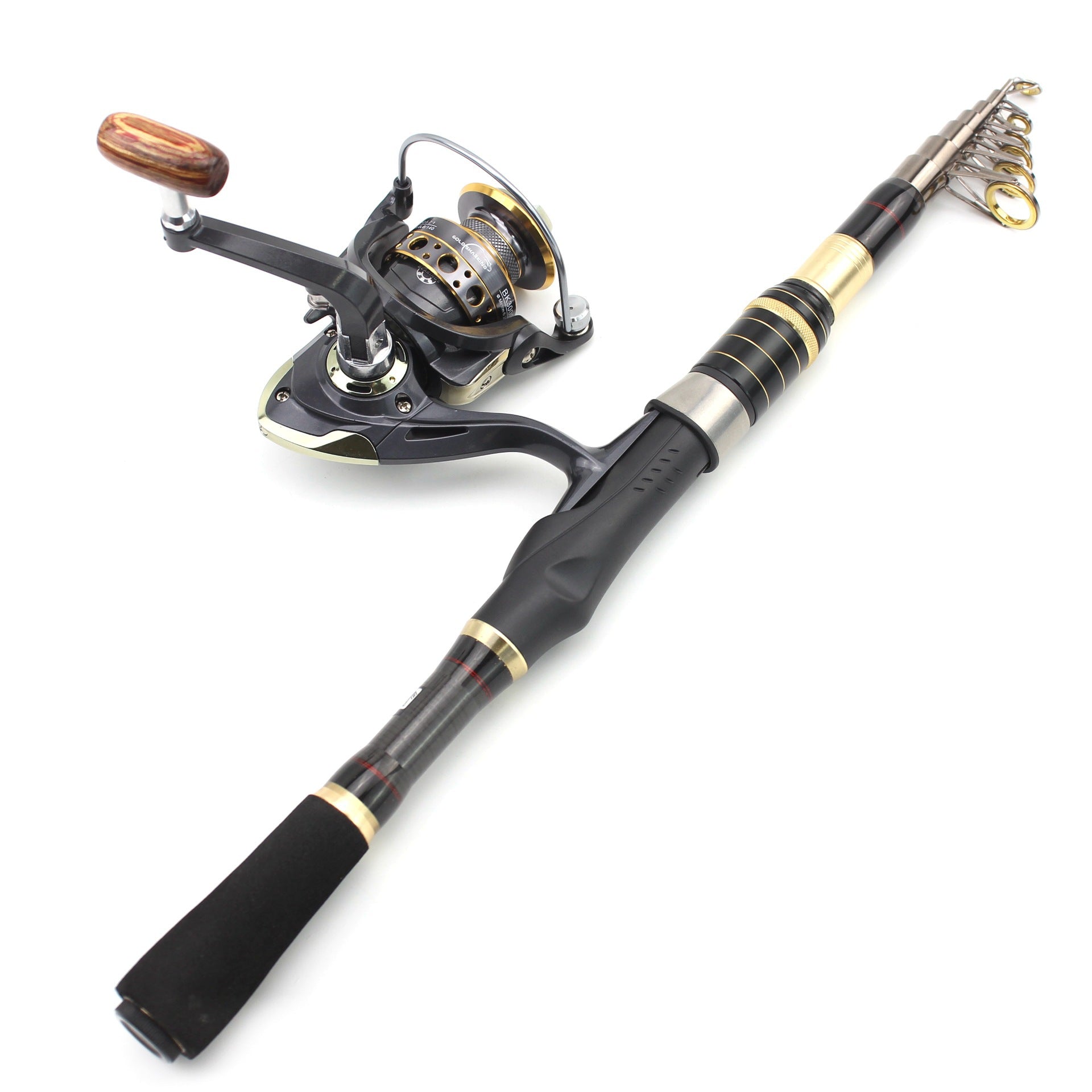 2.1Mi Xiao Hai Rod Set Ultra Short Telescopic Fishing Rod Spinning Reel Combo Amazon FBA Overseas Warehouse Fishing Gear