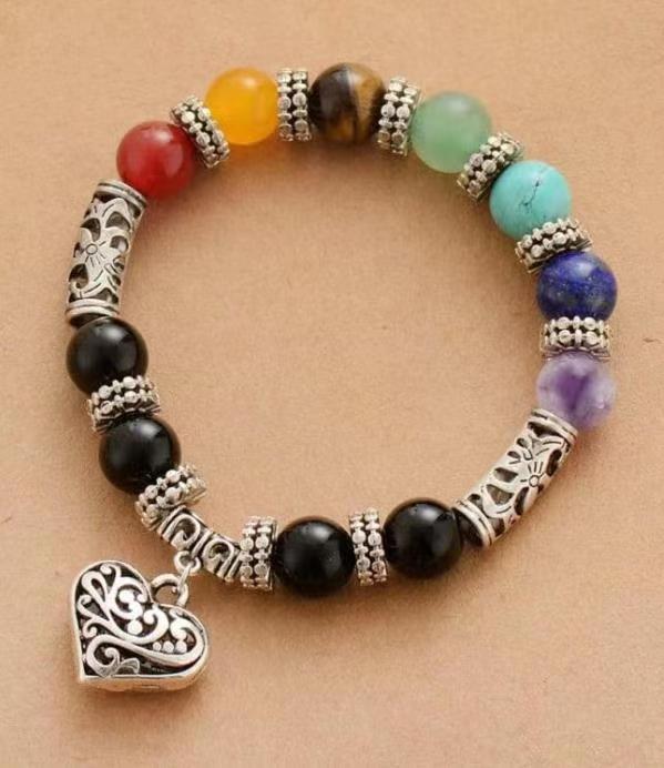 Tiger Eye Elastic Bracelet Adjustable Colorful Beaded Handmade Wrapped Bracelet Volcanic Double Row Woven Bracelet