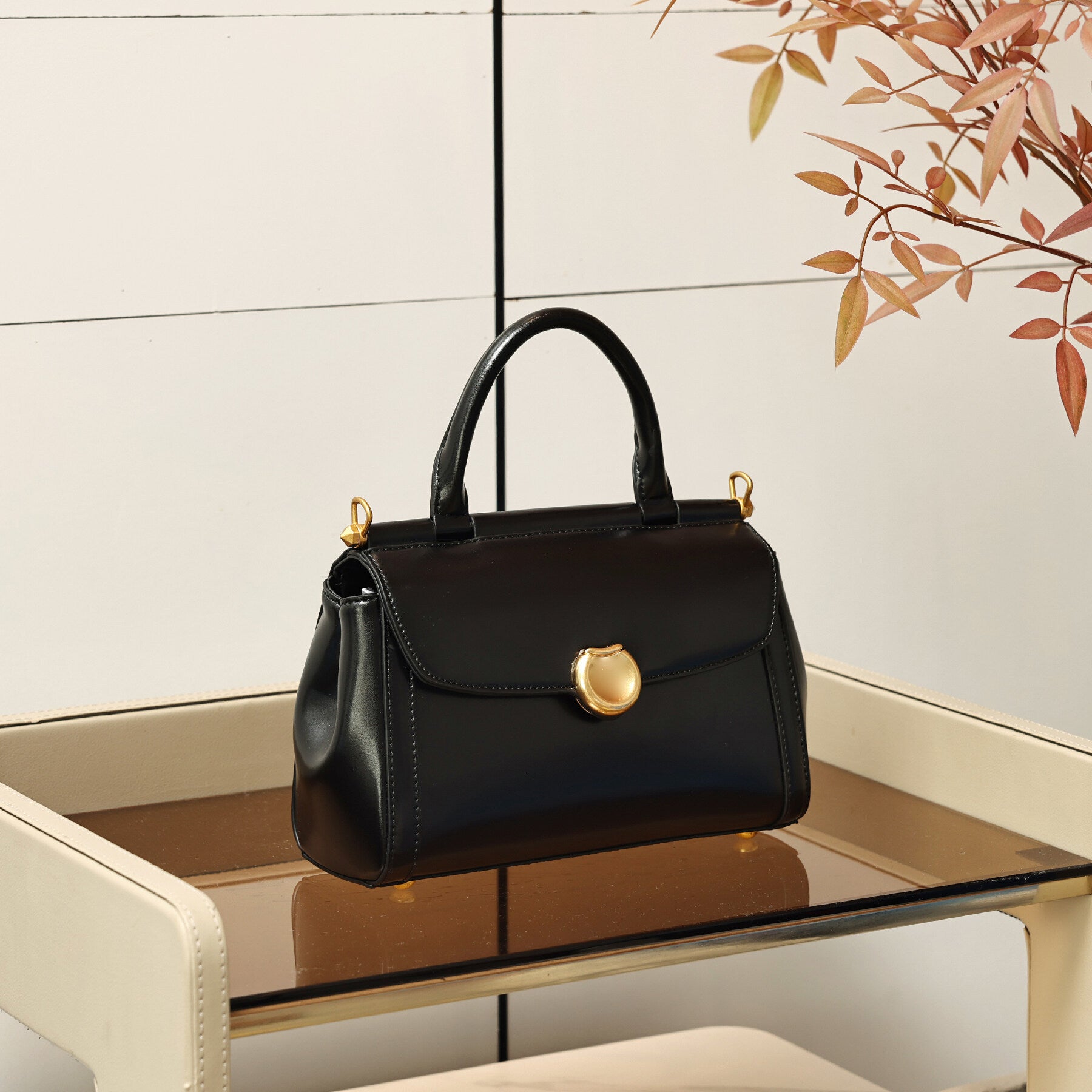 Vintage Simple Small Square Bag2025New Korean Style Personality Single Shoulder Bag Casual Crossbody Bag High-end Niche Handbag
