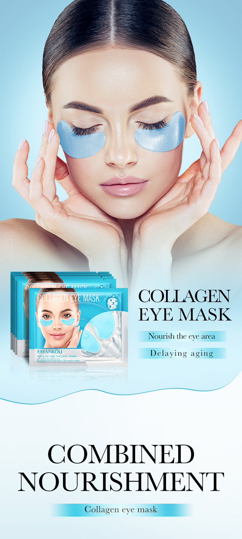 Eye Mask7.9g FAYANKOU24K Golden Aloe Vera Hydrating Nourishing Eye Mask Cross-Border Wholesale