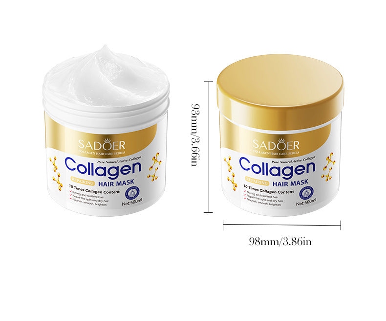 Full English Collagen Smooth Hair Mask500ml SADOER Nourishing and Fluffy Hair Conditioner  Wholesale