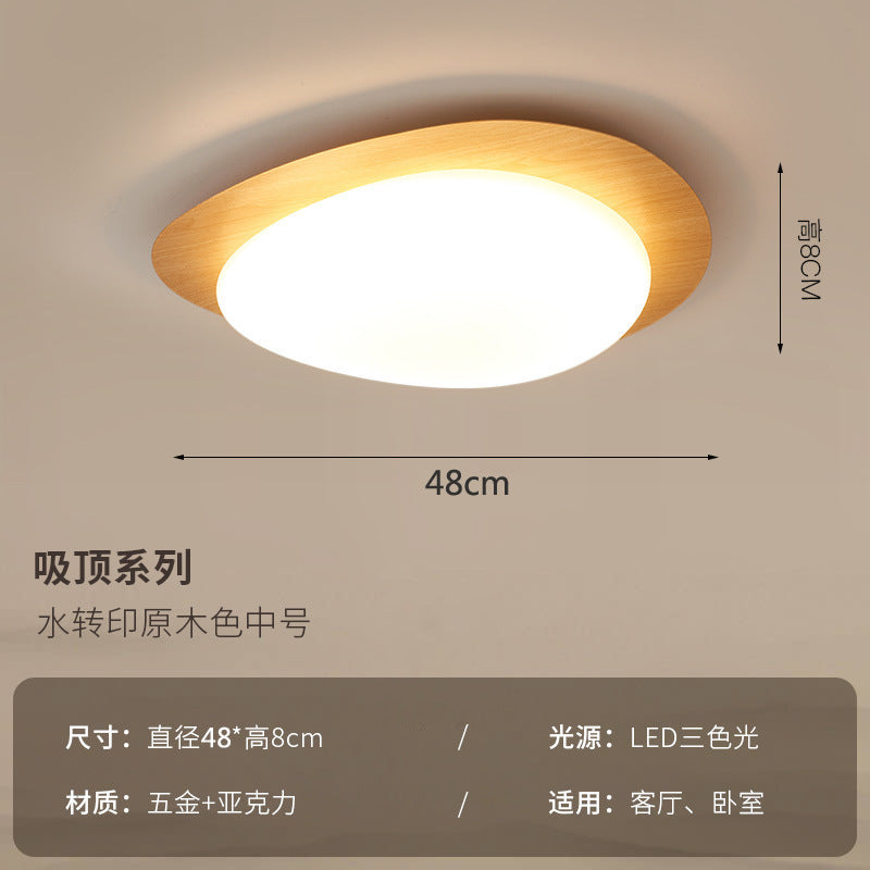 French Vintage Style Bedroom Ceiling Light Modern Simple Walnut Living Room Light Iron Art Water Transfer Printing Study Light Wholesale