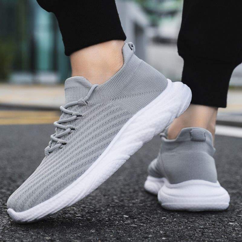 Summer Breathable Sports Versatile Popcorn Flyknit Summer Casual Mesh Sneakers Sports Shoes Student Running Shoes