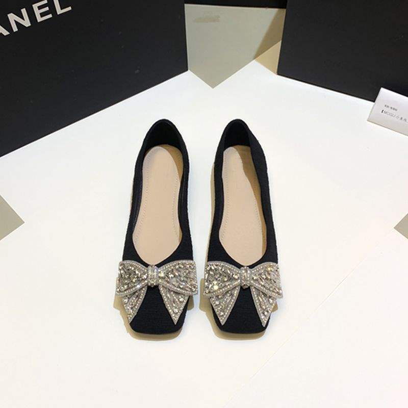 Women's Summer Square Toe Flats2025New Style Loafers Flat Shallow Soft Leather Shoes Internet Celebrity Versatile Gentle Shoes