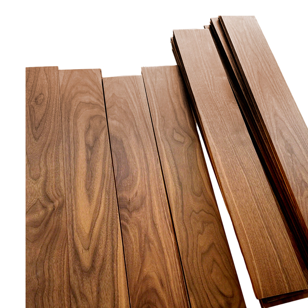 12mm Multilayer Black Walnut Engineered Wood Flooring Smooth Finish Waterproof for Exterior Outdoor Park Custom Size Home Office