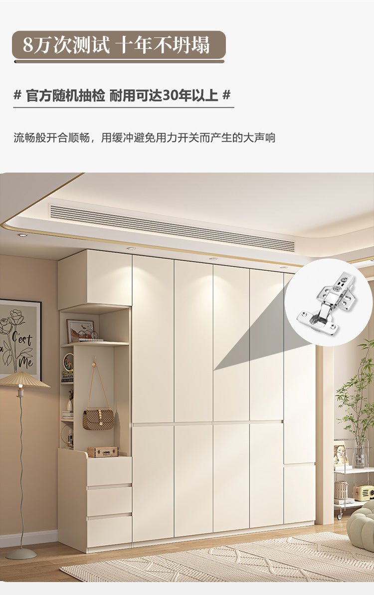 Raise the door to the ceiling2.5-3Large Wardrobe for Home Bedroom, Large Capacity Hanging Clothes Area, Multi-Section Large Closet