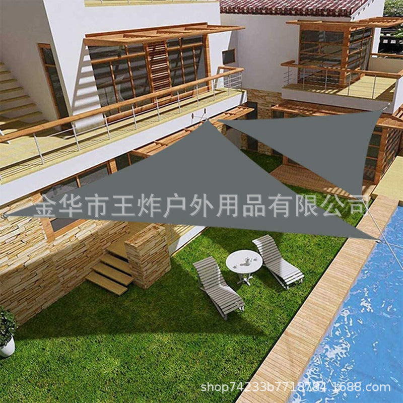 Triangular Sunshade Sail Camping Sunshade Garden Pool Waterproof Balcony Sunscreen Garage Sunshade Curtain Courtyard UV Protection