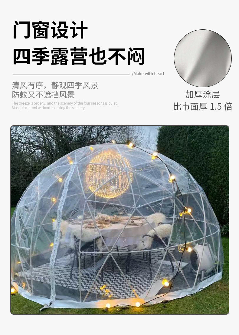 Outdoor Influencer PC Spherical Tent Hotel Dome Homestay Luxury Round Terrace Bubble House Starry Sky Transparent Tent