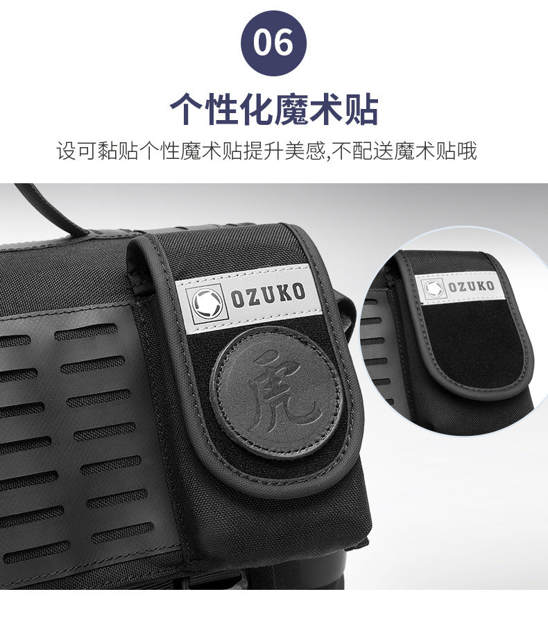 Men's Messenger Bag Multifunctional Crossbody Bag Waterproof Cycling Shoulder Bag Outdoor Commuting Tactical Style Men's Satchel