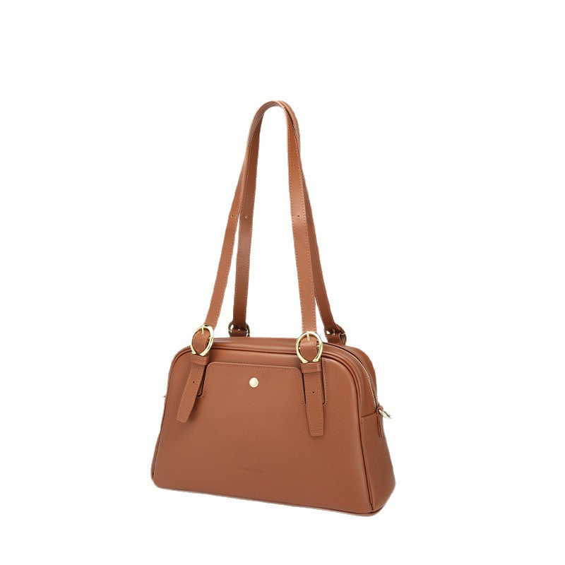 European and American Fashion Women's Bag Large Capacity Handheld Small Square Bag Simple Shoulder Underarm Bag Women's Niche Versatile Crossbody Bag