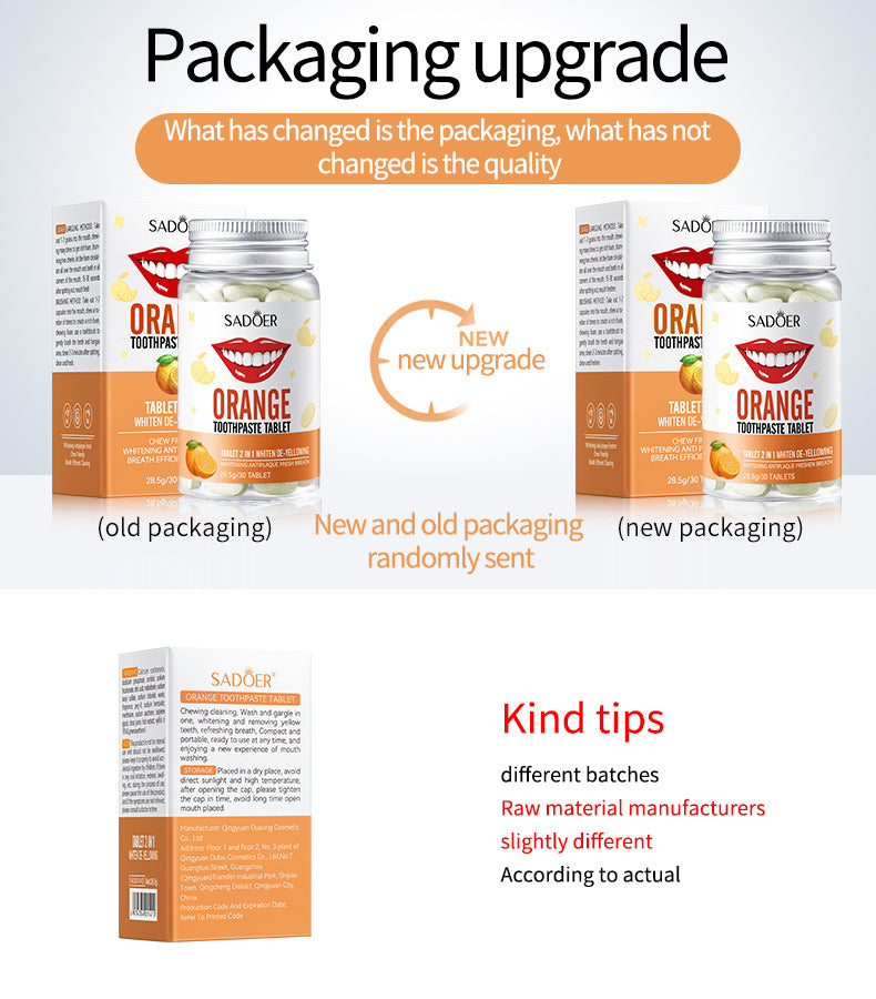 All-English Solid Toothpaste Series SADOER Sakura Whitening Anti-Yellowing Teeth Cleaning Toothpaste  Wholesale