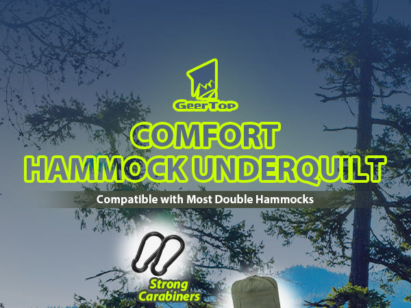 Double Sleeping Bag Hammock Outdoor Portable Camping Hanging Chair Cold-proof Lightweight Camping Warm Quilt