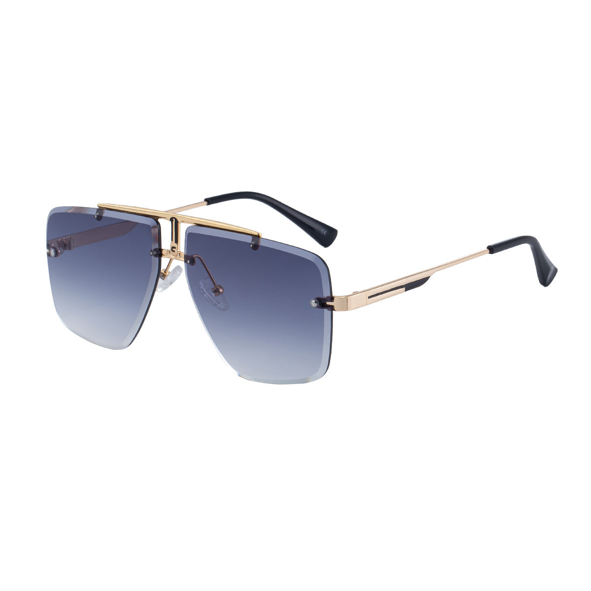 Frameless Sunglasses Men's High-end European and American Fashion New Trendy Glasses Women's Square Frame Sunshade Sunscreen Sunglasses