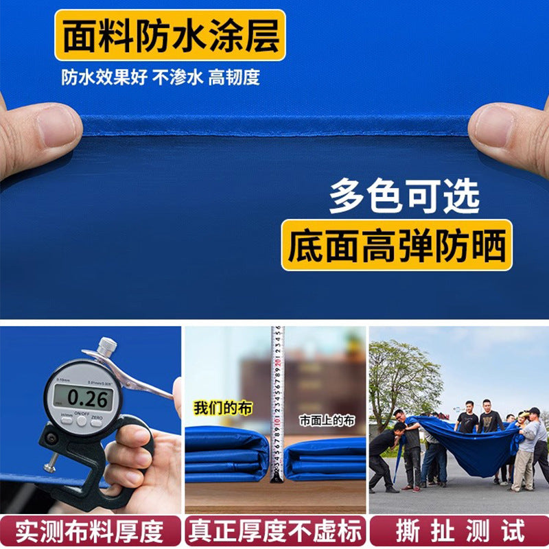 Outdoor Stall Four-legged Umbrella Four-corner Sunshade Large Umbrella Rainproof Shelter Market Exhibition Stall Aluminum Alloy Four-corner Tent