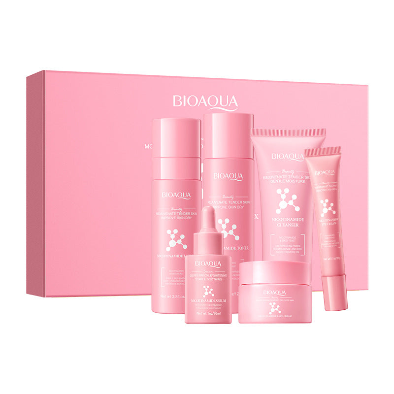 Cross-border Niacinamide Hydrating and Rejuvenating Six-Piece Set Hydrating Moisturizing Gift Set Cross-Border Wholesale