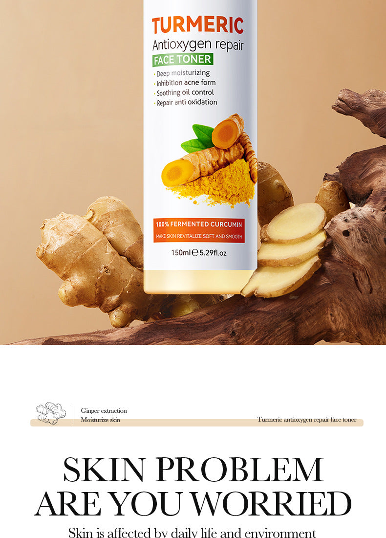 Full English Turmeric Skincare Set SADOER Cleansing, moisturizing, hydrating five-piece set for  foreign trade wholesale