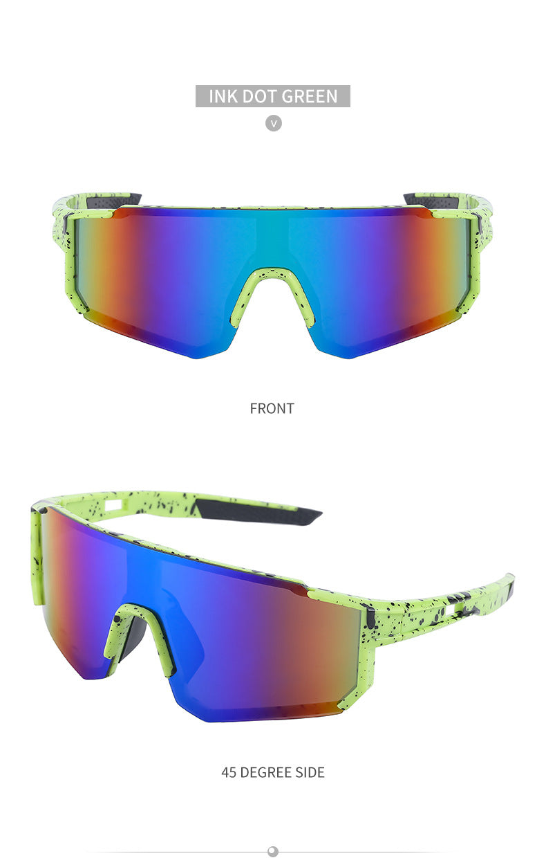 Cycling Goggles Colorful Outdoor Women's European and American One-piece Sunglasses Windproof Skiing Sports Sunscreen Sunglasses Men