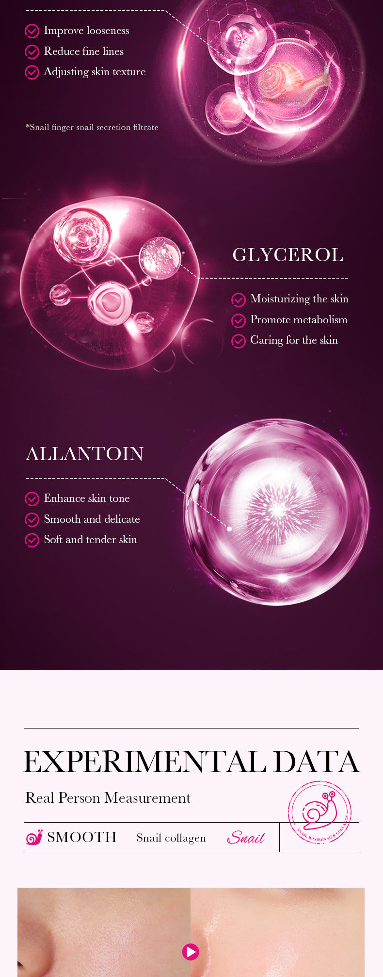 Full English Snail Face Mask25g SADOER Collagen Hydrating Moisturizing Tablets  Wholesale