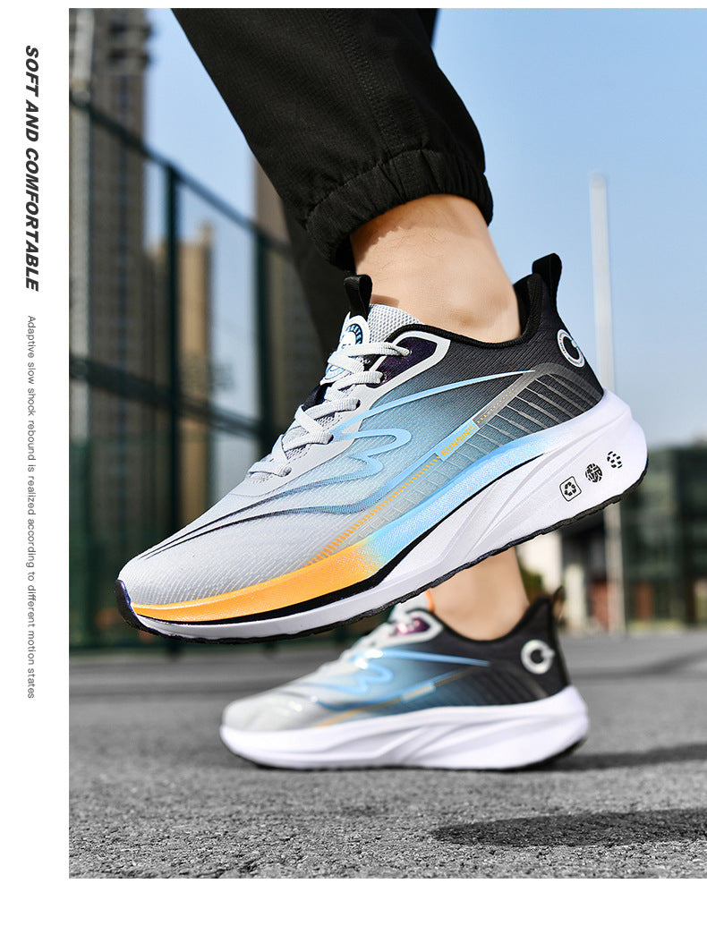 2025Large Size Marathon Running Shoes for Men and Women, Outdoor Aerobic Running, Lightweight and Breathable, Student Physical Test Running Shoes