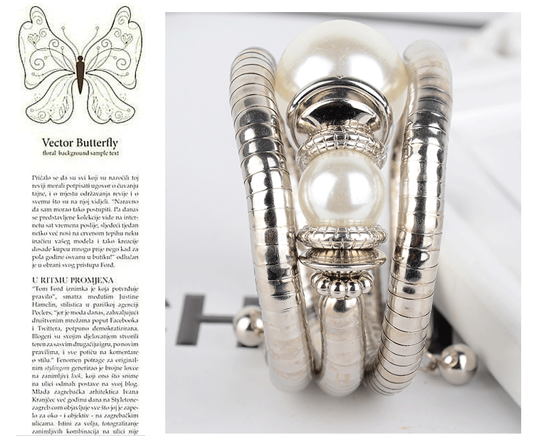 European and American Three-Circle Surround Pearl Bracelet Fashionable High-End Glossy Surface Gift for Women on Holidays Multi-Layer Bracelet